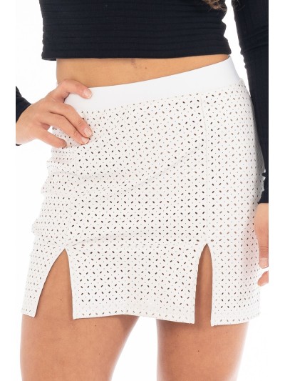 Jupe courte blanche Cassandra 
