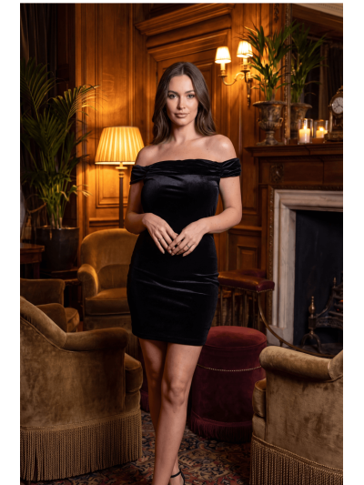 Robe velours noir Giulia 
