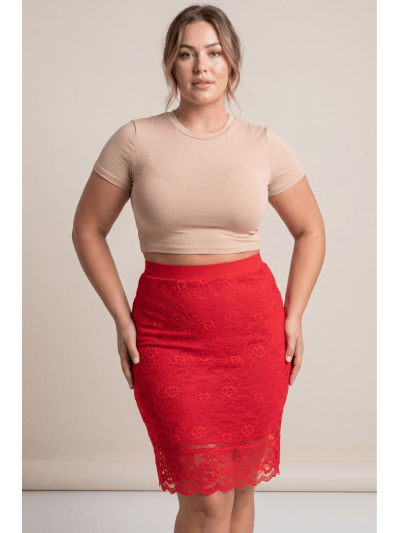 Jupe longue rouge Catalina 