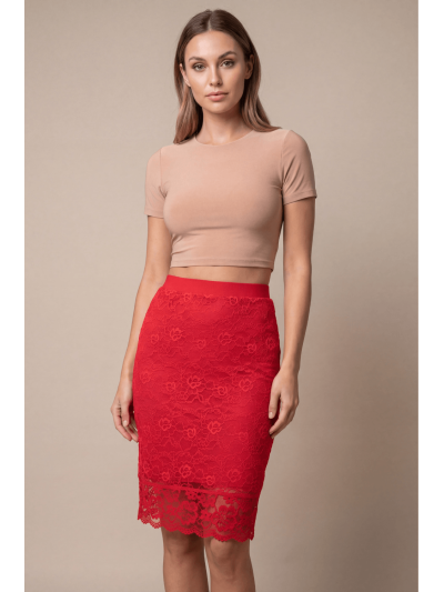 Jupe longue rouge Catalina 
