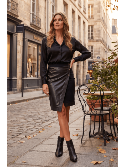 Jupe longue noire Frida 