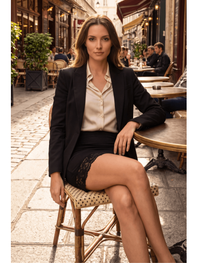 Jupe courte noire Marina 