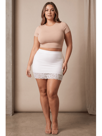 Jupe courte blanche Marina 