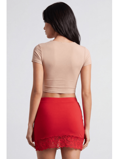 Jupe courte rouge Marina 