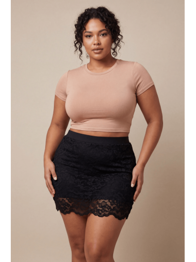 Jupe courte noire Camélia 