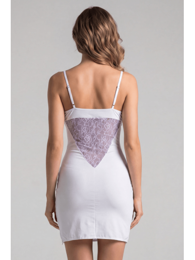 Robe décollectée blanche Emilia 
