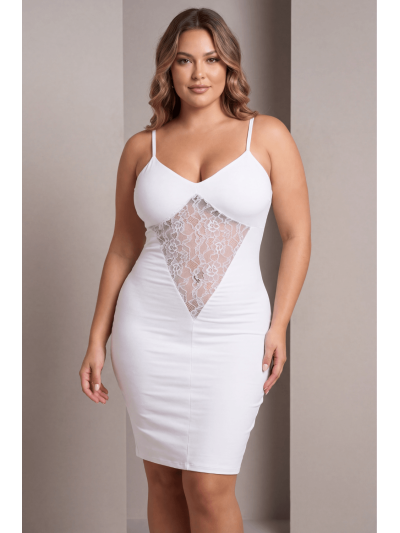 Robe décollectée blanche Emilia 