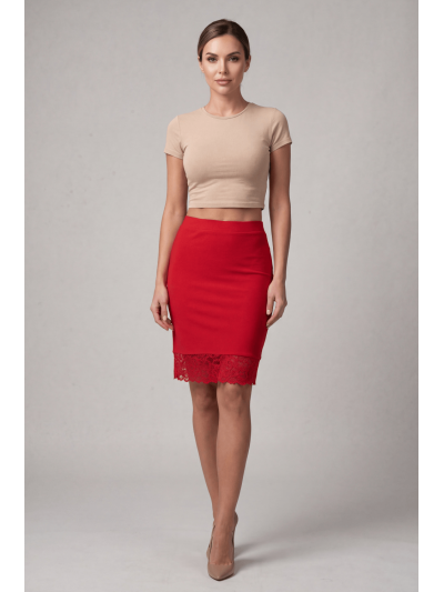 Jupe longue rouge Maria 