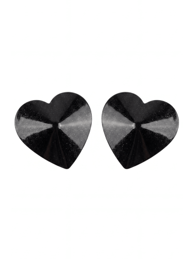 Nipple Métal noir Cache tétons cœur 