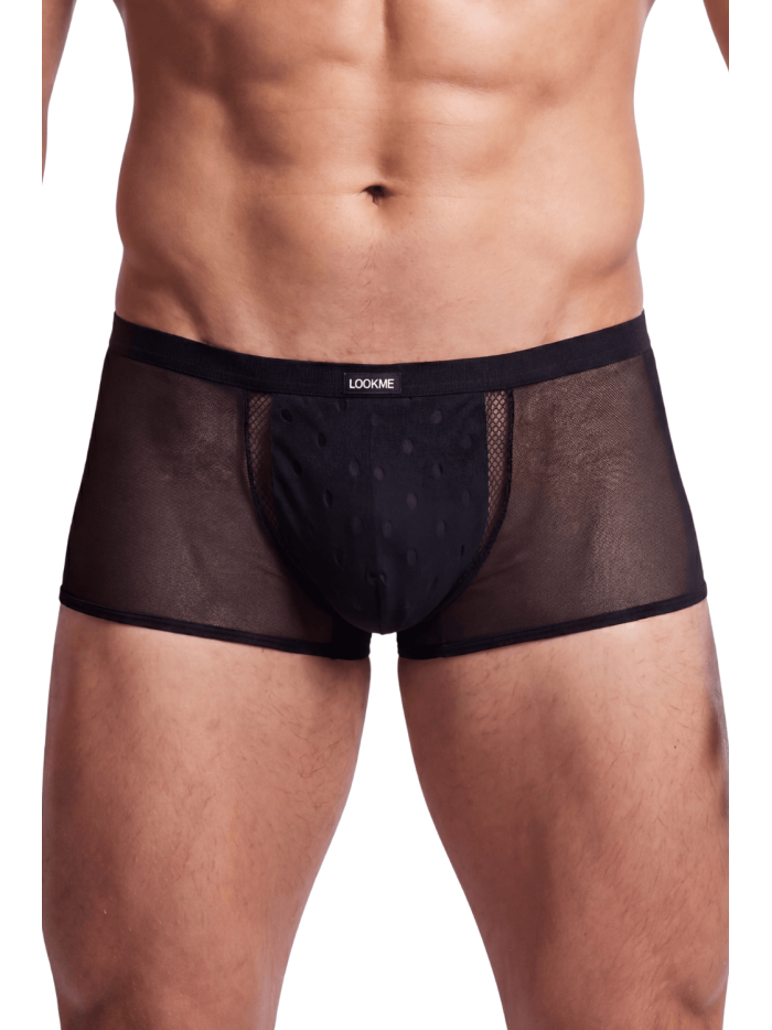 Boxer noir semi opaque 