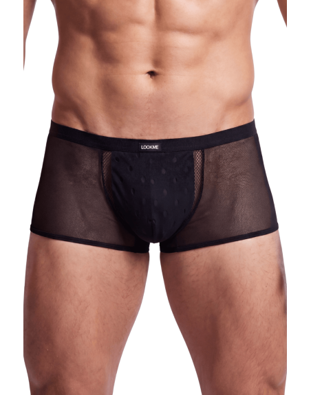 Boxer noir semi opaque 