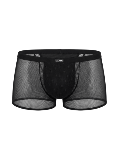 Boxer noir semi opaque 