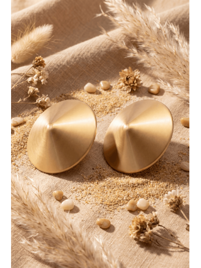 Nipple Métal doré Cache tétons cône 