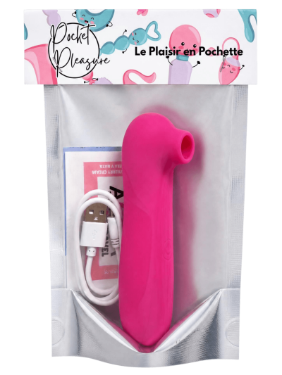 Stimulateur de clitoris par vibrations sur membrane rechargeable USB rose 10 Vitesses De Voyage 