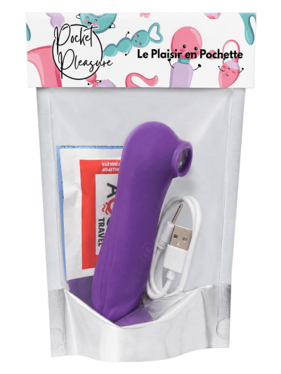 Vibromasseur par vibrations sur membrane rechargeable USB violet 10 vitesses de voyage 