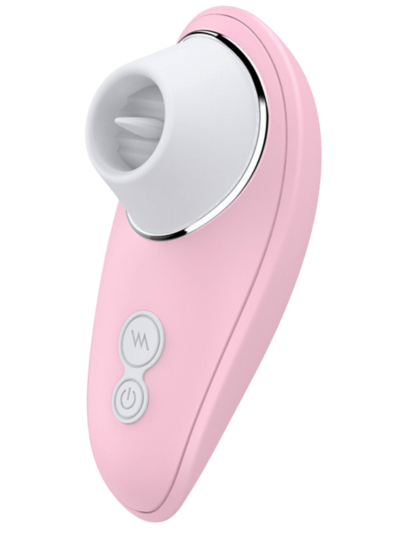 Vibromasseur rose à langue vibrante pour cunnilingus 