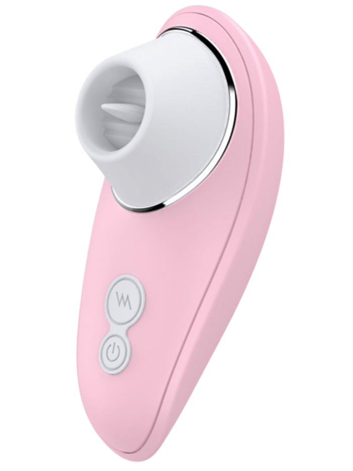 Vibromasseur rose à langue vibrante pour cunnilingus 