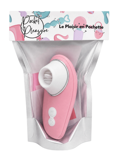 Vibromasseur rose à langue vibrante pour cunnilingus 