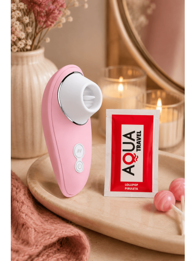 Vibromasseur rose à langue vibrante pour cunnilingus 