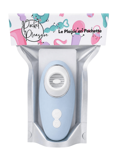 Vibromasseur bleu à langue vibrante pour cunnilingus 