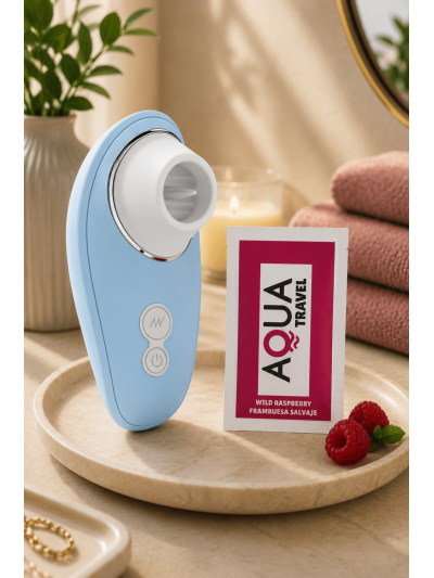 Vibromasseur bleu à langue vibrante pour cunnilingus 